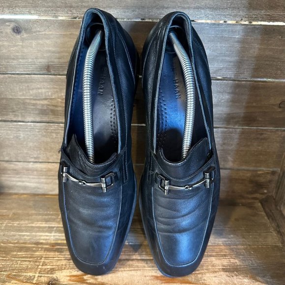 Mens Cole Haan‎ Martino HorseBit Black Leather Loafers Dress Shoes Size 10 M GUC main image 5